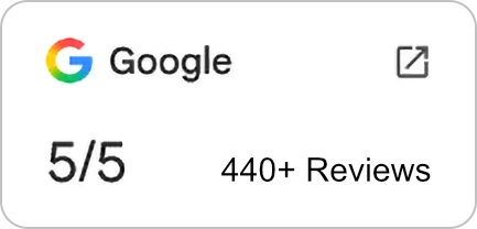 Google rating 5/5 from 440+ reviews