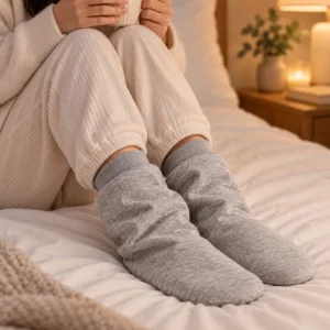 image of cotton padded sleep boots