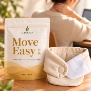image of li duggan's muscular pain patches and neck warmer